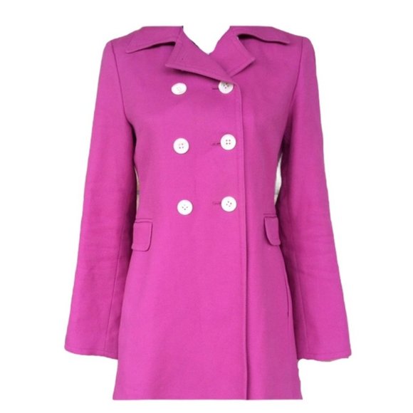 Ann Taylor Jackets & Blazers - ANN TAYLOR Pink Double Breasted Trench Coat